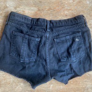 rag & bone Black Denim Cut off Shorts size 25